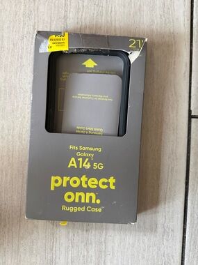 onn. Rugged Case for Samsung Galaxy A14 5G - Black